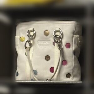 Coach Multicolor Polka Dot Tote